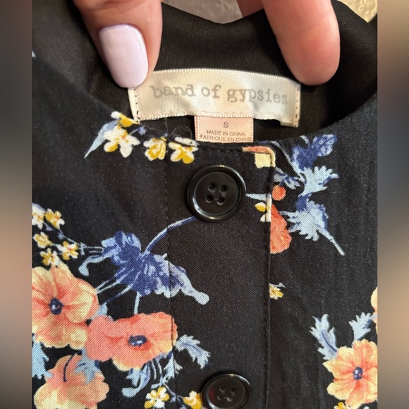 Anthropologie Band of Gypsies Floral Mini Dress size Small - Picture 2 of 3